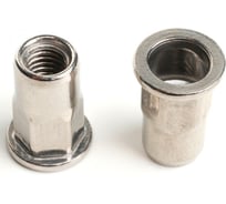 Заклёпка-гайка ОПМ 110031 М 6х15,5 zn шестигр. на 1/2 длины с плоск. бортиком 1000 шт УТ000113103