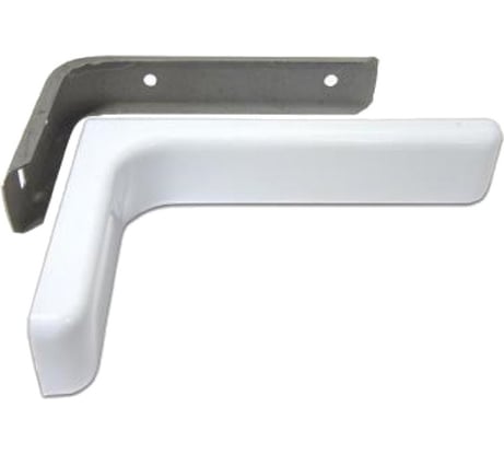 Угловая консоль Локри 120x80 мм, белая MOD2 120X80 WHITE SET 2PCS