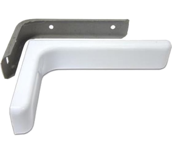 Угловая консоль Локри 120x80 мм, белая MOD2 120X80 WHITE SET 2PCS