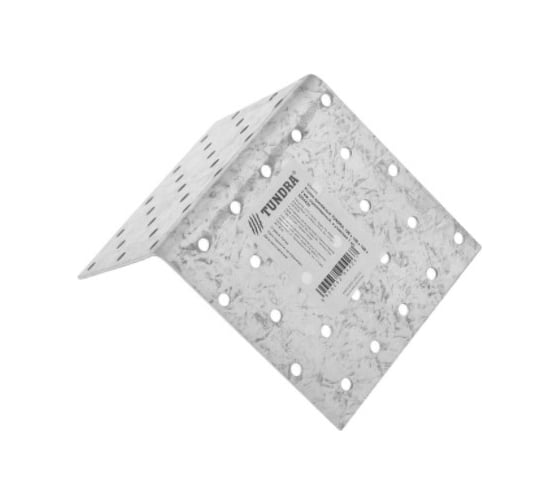 Крепежный уголок ТУНДРА krep, 100x100x100x2 мм, оцинкованный 5294426