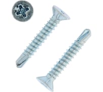 Саморезы с буром для монт. окон TUNDRA krep 3.9x25, белый цинк, 200 шт. 7156288