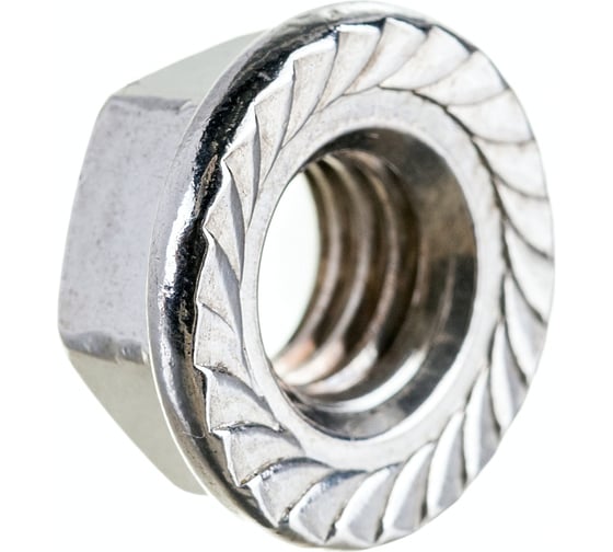 Шестигранная гайка с фланцем и насечками DINFIX DIN 6923, нерж. А2, M8, 10 шт. 00-00001929