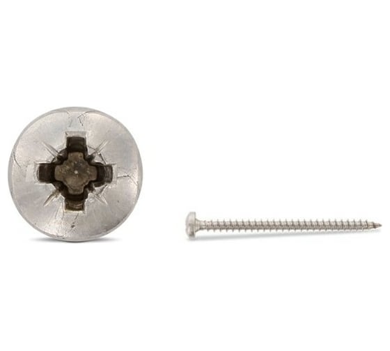 Универсальный саморез ЦКИ скругл., ART. 9048, 3.5x25, А2, Pz2, 500 шт. 73281 1