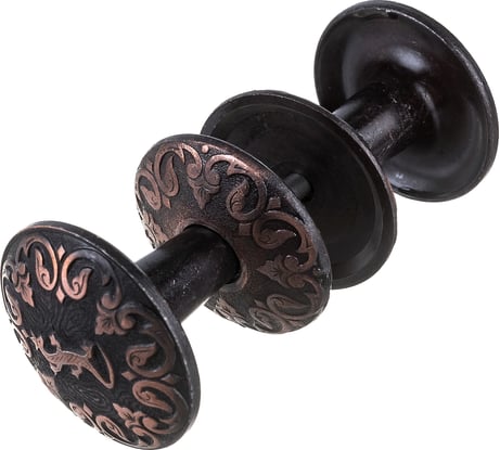 Дверная ручка Литейщик-Плюс РД-101 "Ящерица" старая медь 6500