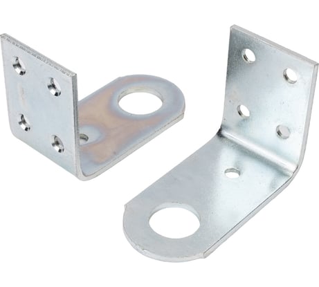 Угловая проушина Левша 80х40х55 мм, 2 шт., цинк У4-9784.Ц