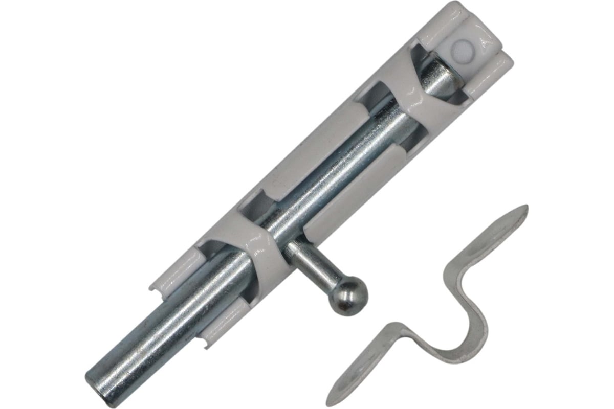 Задвижка Левша ЗТ-12 малая, накладная, белая/цинк У1-3029.БЦ - выгодная ...