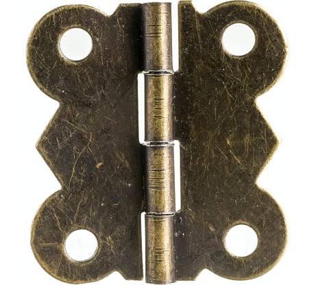 Карточная петля Левша фигурная, 25x30 мм, 2 шт., бронза У8-3929.СБ