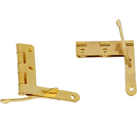 Петля для шкатулок Левша с ограничителем, 32x30 мм, 2 шт., золото У8-3909.З