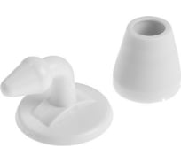 Дверной ограничитель LOCKLAND изогнутый, цвет рисовый 7116084