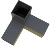 Соединитель профиля 3-позиционный для трубы 40x40 мм ООО "Ювента" грунт черный ЮВ-00745