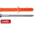 Дюбель-гвоздь SAMGRUPP 6х40 с потайным бортиком (упак. 2400 шт) SR-023ДГ0640-2400 1