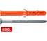 Дюбель-гвоздь SAMGRUPP 6х40 с потайным бортиком (упак. 400 шт) SR-023ДГ0640-400 1
