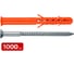 Дюбель-гвоздь SAMGRUPP 6х40 с потайным бортиком (упак. 1000 шт) SR-023ДГ0640-1000 1