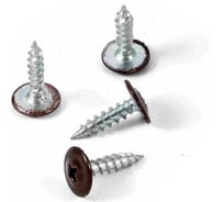 Саморез с пресс-шайбой КВАДРА крашеный, острый конец, 4.2x16, RAL 8017, кор. 100 шт. 801716107100