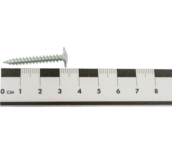 Саморез КВАДРА пресс-шайба, острый конец, 4.2x32, цинк, кор. 100 шт. 420321020100