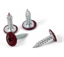 Саморез с пресс-шайбой КВАДРА крашеный, острый конец, 4.2x16, RAL 3005, кор. 100 шт. 300516107100