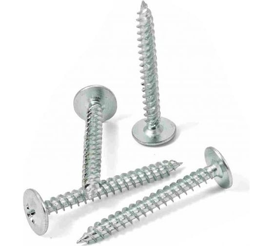 Саморез КВАДРА пресс-шайба, острый конец, 4.2x25, цинк, кор. 1000 шт. 420251011000 1