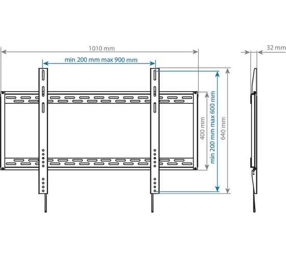 Кронштейн для LED/LCD телевизоров ARM MEDIA PT-100 black 10230