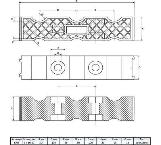 Кабельная клица ККП ViaSpring 3x30-50 жилы D 30-50 ККП3х30-50
