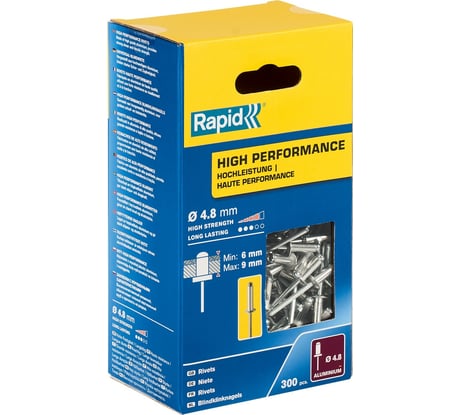 Алюминиевая заклепка RAPID R:High-performance-rivet d4.8x12 мм, 300 шт. 5001436
