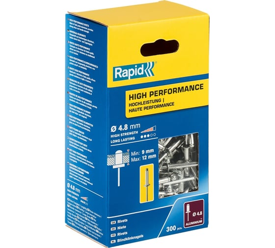 Алюминиевая заклепка RAPID R:High-performance-rivet d4.8x16 мм, 300 шт. 5001438
