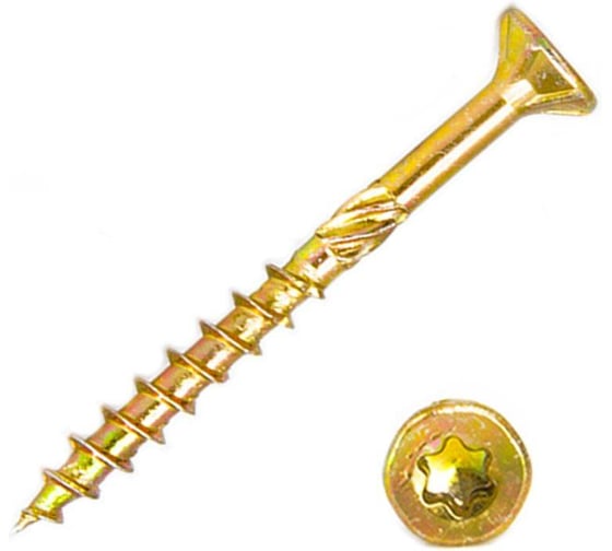 Саморез ОПМ 206011 d 6х180 gelb zn TORX 100 шт УТ000174289