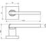 Ручка дверная на квадратной розетке HAUSKRAFTER 1941, серый матовый/ белый O-1941-Rose-Matt Black/White 2