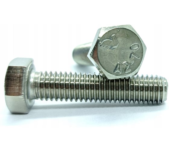 Болт с шестигранной головкой TOOLAS DIN 933 М 16 х 50 (нерж. сталь, А2), 4 шт. 11951