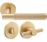 Дверные ручки MORELLI Комплект MH-57-R6T MSG + Завертка сантехническая MH-WC-R6T MSG, цвет мат. сатинированное золото 9016793 1