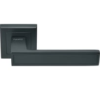 Комплект дверных ручек RUCETTI RAP 23-S BL + Сантехническая защёлка RP1895 BL + Сантехническая Завёртка RAP WC-S BL, цвет - чёрный 9016062
