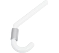 Большой пластиковый крючок Левша белый / металлик У8-6880