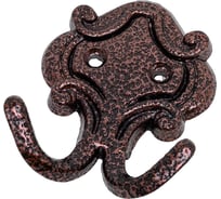 2-рожковый крючок Левша КМ-4 медн. антик У8-6569.СМ