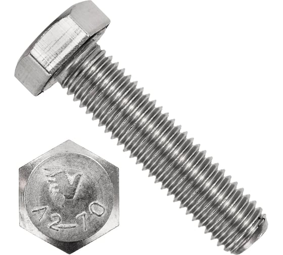 Болт с шестигранной головкой TOOLAS DIN 933 М 5 х 10 (нерж. сталь, А2), 50 шт. 7768