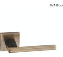 Ручка дверная на квадратной розетке HAUSKRAFTER 1941,бронза/чёрный O-1941-Rose-BA/Black