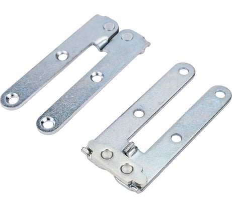 Ломберная петля Левша плоская, 130x15 мм, сталь, 2 шт. цинк У8-3319.Ц