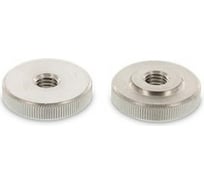 Гайка ЦКИ DIN 467, круглая, М6, рифленая, низкая, A1, 50 шт. 72245