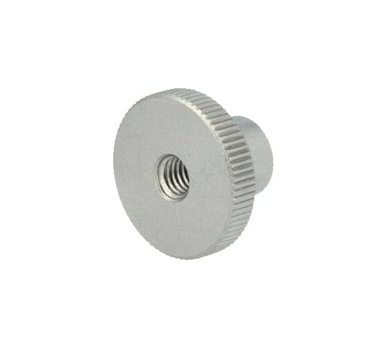 Гайка ЦКИ DIN 466, круглая, М8, рифленая, высокая, A1, 25 шт. 72240 1