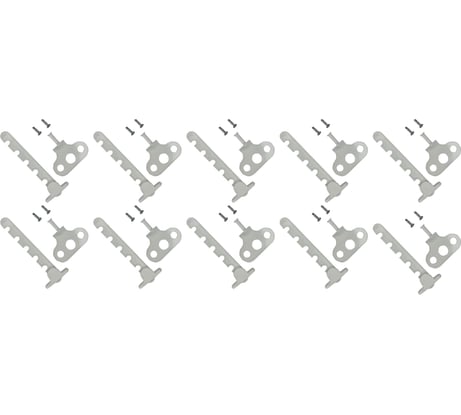 Оконный ограничитель для ПВХ Левша белый, 5ти-позиционный, 10 шт. У1-56610.Б