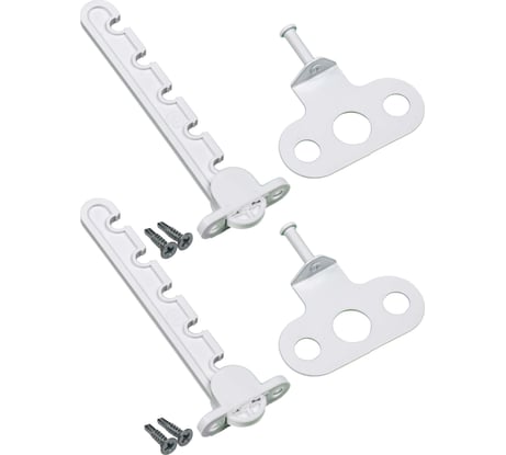 Оконный ограничитель для ПВХ Левша белый, 5-позицион., 2 шт. У1-56602.Б