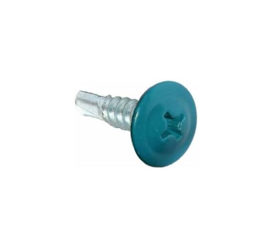 Саморез ARNO INDUSTRIES 4,2х25 мм с прессшайбой со сверлом 500 шт. для крепления листового металла RAL5021 окрашенный AB350420255K907-500