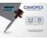 Саморез ARNO INDUSTRIES 4,2х32 мм с прессшайбой острый 500 шт. для крепления листовых материалов RAL8004 медно-коричневый AB3704203284507 AB3704203284507-500 2