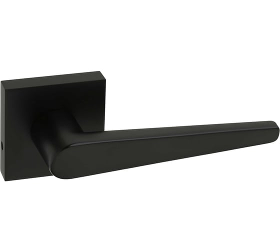 Ручка дверная HAUSKRAFTER на квадратной розетке OTS-005, чёрный OTS-005-Rose-Black