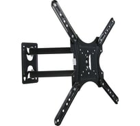 Наклонно-поворотный кронштейн для ТВ LUAZON KrON-58 14-55", 40-380 мм от стены, черный 3937404