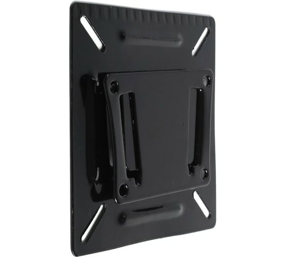 Фиксированный кронштейн для ТВ LUAZON KrON-66 10-26", 10 мм от стены, черный 2810450