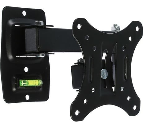 Наклонно-поворотный кронштейн для ТВ LUAZON KrON-62 10-30", 70-360 мм от стены, черный 3937405