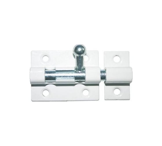 Задвижка накладная для дверей, калиток 23 Болта ЗТ-7 белая, 1 шт УТ-00018137ф1
