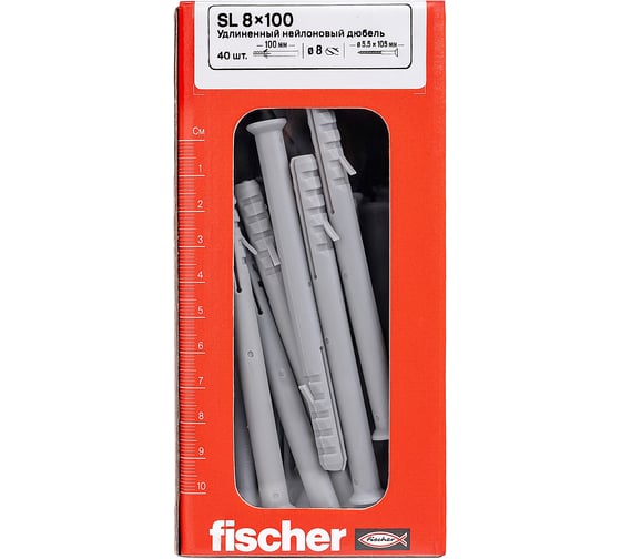 Удлиненный нейлоновый дюбель Fischer SL 8x100 (40шт.) 12003