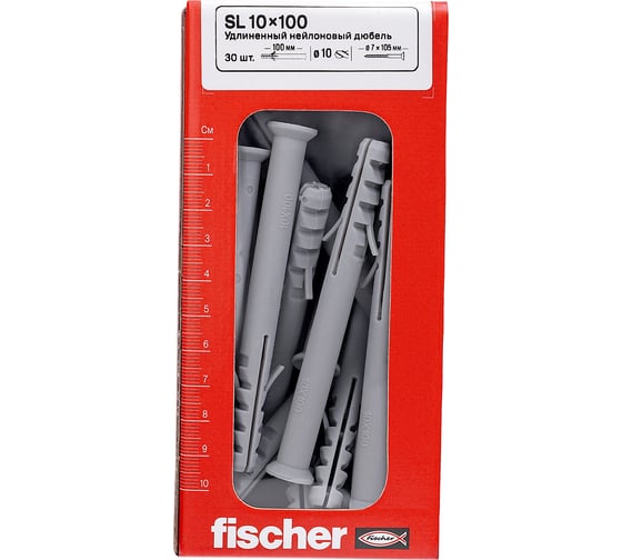 Удлиненный нейлоновый дюбель Fischer SL 10x100 (30шт.) 12004