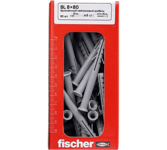 Удлиненный нейлоновый дюбель Fischer SL 8x80 (50шт.) 12002