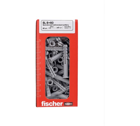 Удлиненный нейлоновый дюбель Fischer SL 8x60 (90шт.) 12001 1